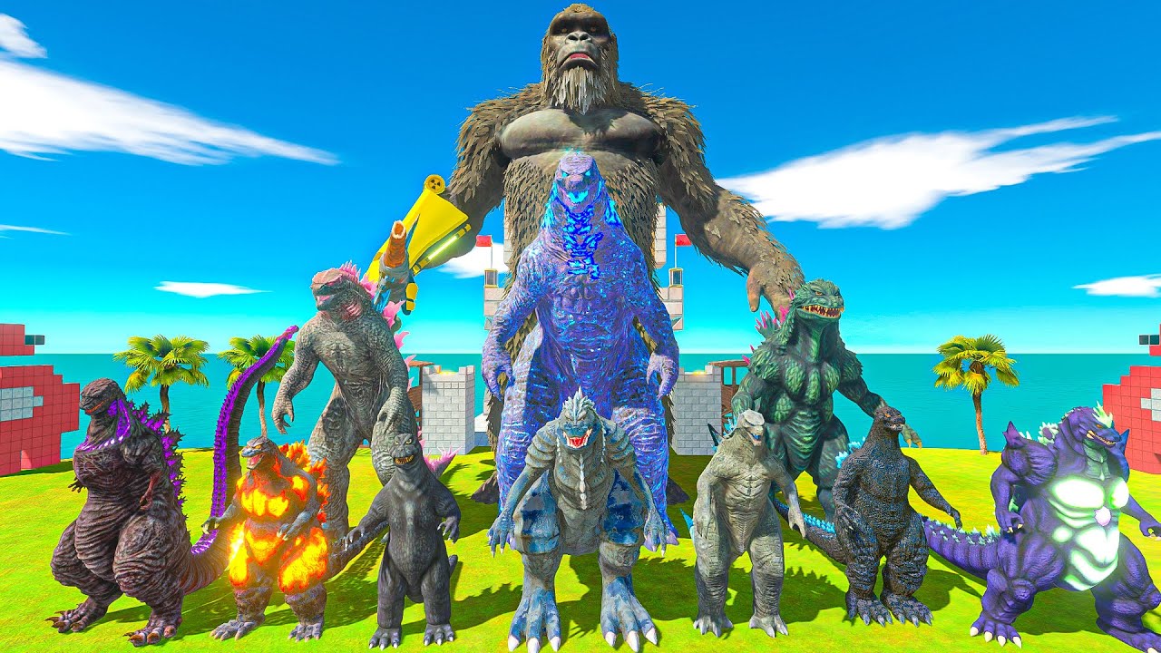 Team Colossal Titan vs Team Kong - Animal Revolt Battle Simulator