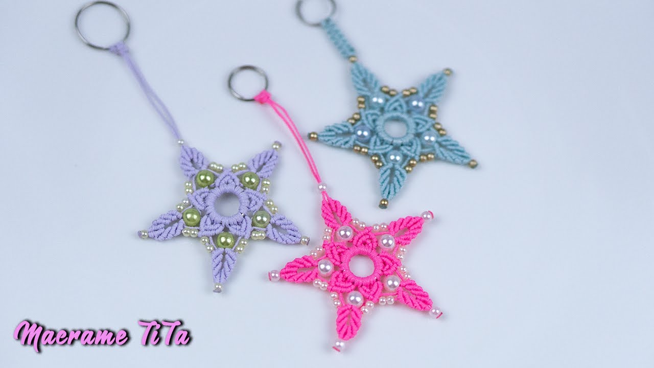 Macrame Christmas decoration tutorial: The Noel Star - Easy step by step guide
