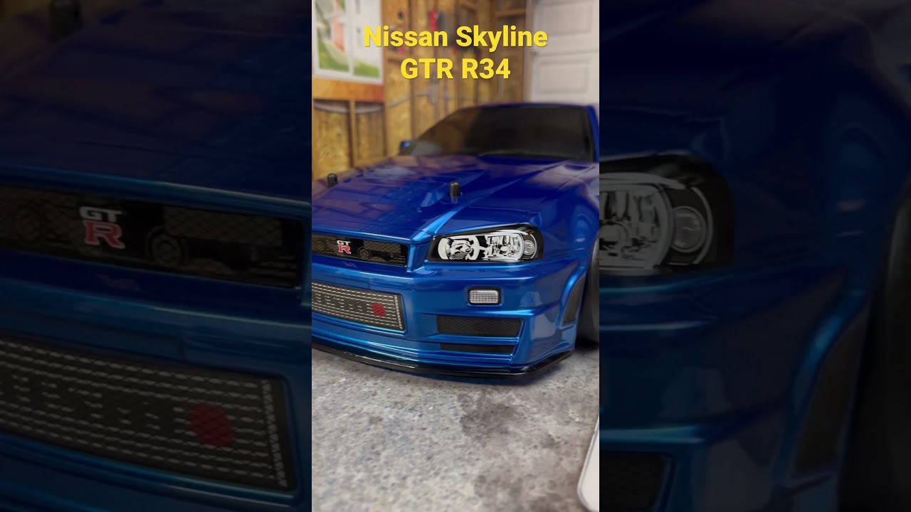 Nissan Skyline GTR R34 MST RMX 2.0 RWD Drift Car Tamiya Body #shorts #rcdrift #radiocontrolled