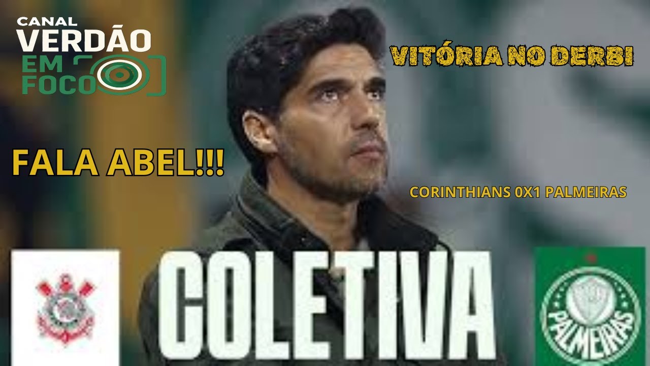Coletiva do técnico Abel Ferreira após vitória do palmeiras no DERBI.