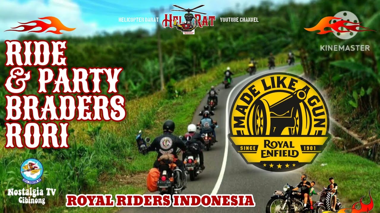 PARTY WITH BRADERS ROYAL RIDERS INDONESIA #royalenfield #royalenfieldindonesia #helikopterdarat  