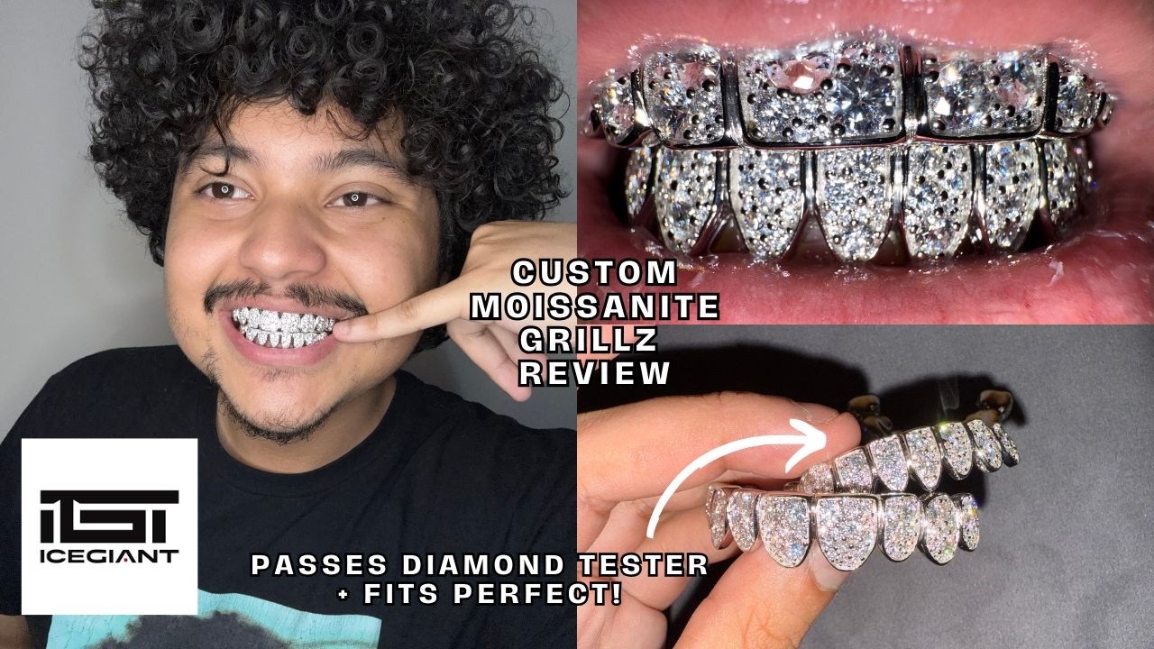 CUSTOM MOSAIC MOISSANITE DIAMOND GRILLZ REVIEW