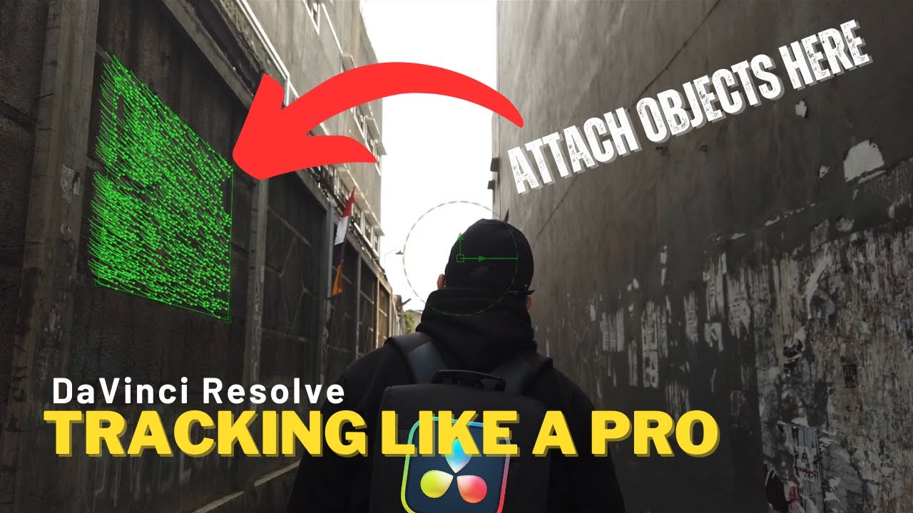 Attach objects to wall effect // DaVinci Resolve Tracking Tutorial - Planar Tracker