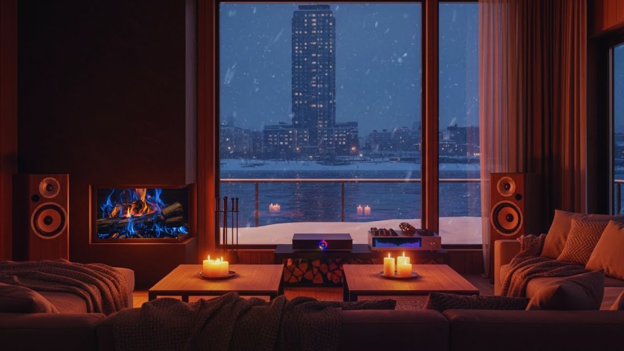 Relaxing Jazz by the Fireplace 🔥 Winter Ambience for Deep Rest S2