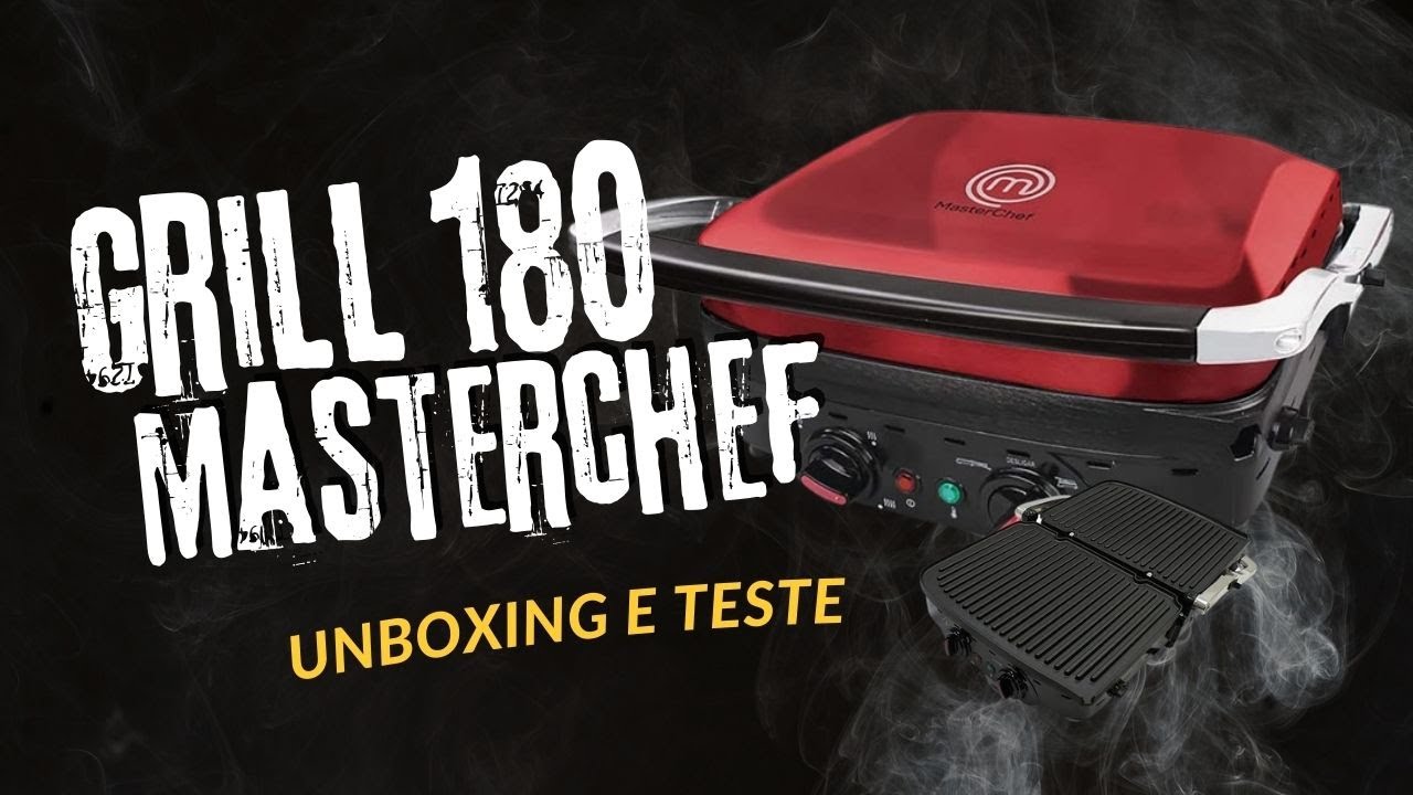 Grill 180&ordm; Premium MasterChef 1600W 220V: Unboxing e Teste. &Eacute; Boa?