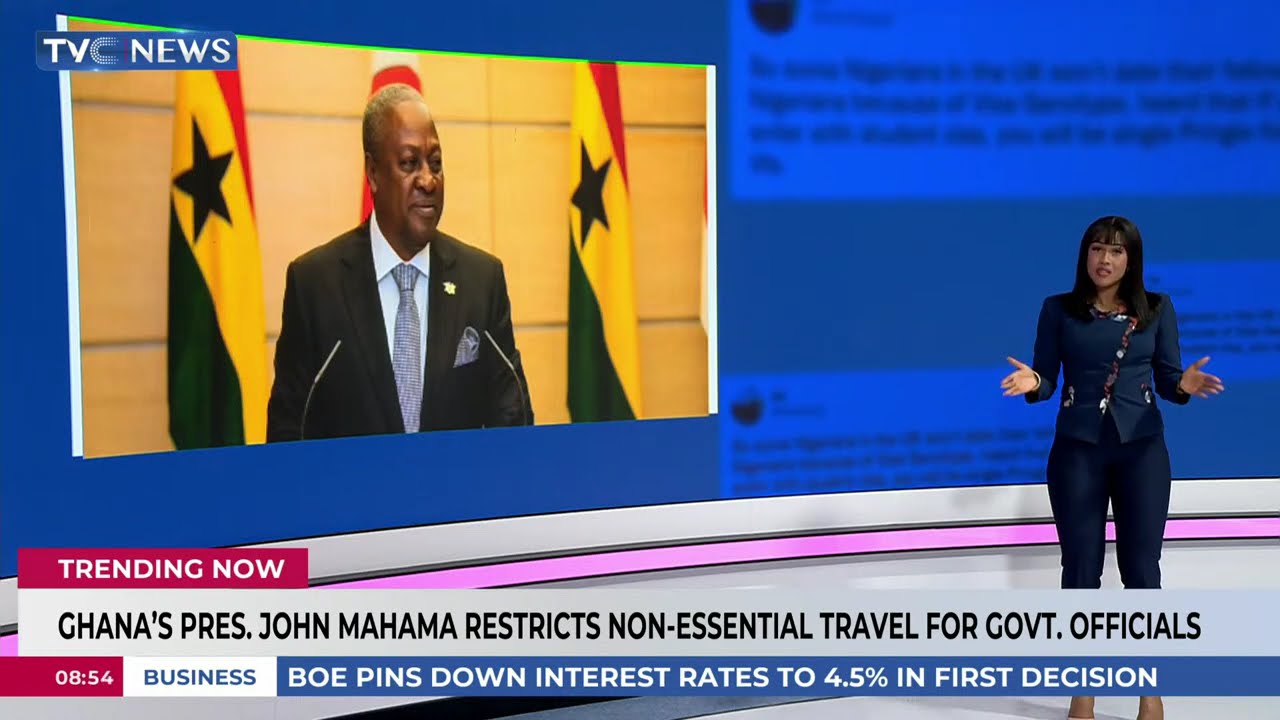 Trending Now: Ghana's President John Mahama Restricts Non-Essential Travel For Government Officials