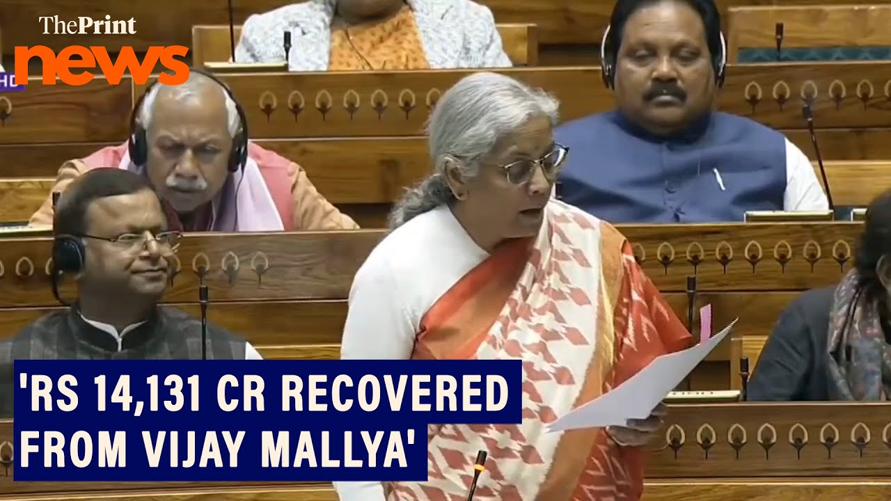 'Rs 14,131 crore recovered from Vijay Mallya,' says FM Nirmala Sitharaman  in Parliament