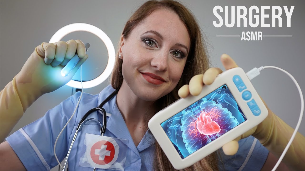 ASMR Roleplay soft spoken Surgery (with long surgical gloves)