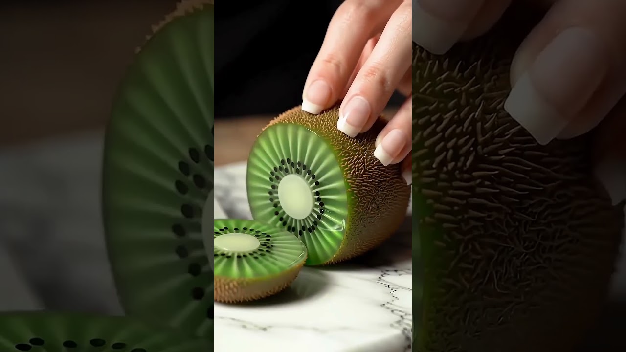 Cutting Glass Kiwi ASMR 🥝 #ai #aiart #relaxing #8kasmr #relax