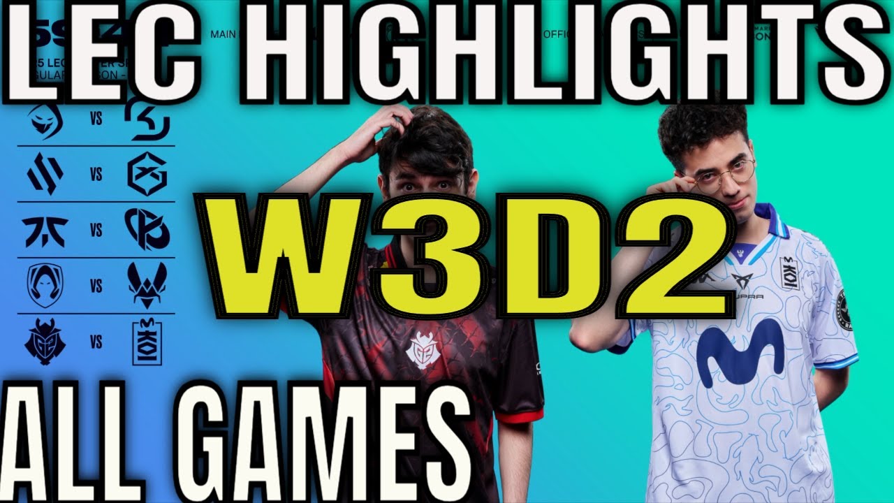 LEC Highlights ALL GAMES W3D2 | Week 3 Day 2
