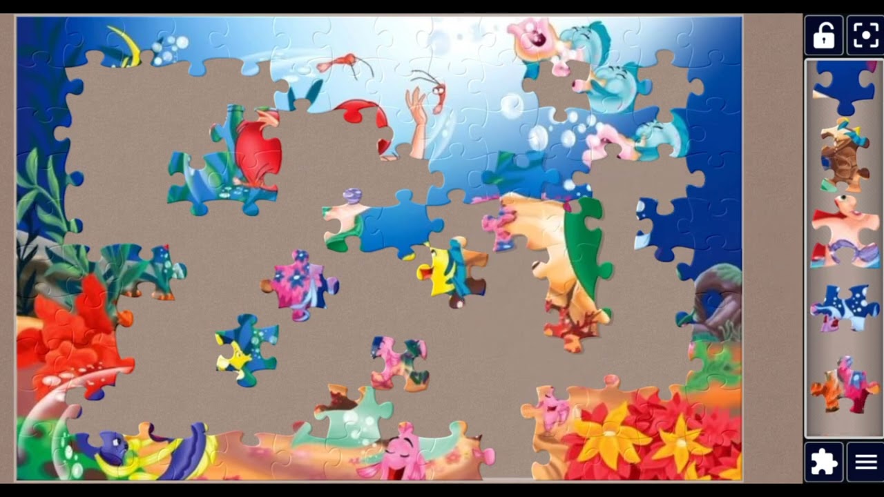 Little Mermaid Ariel🧜,Flounder,Sebastian Underwater Adventure🐚🐠🦀🌈🌊🎀🌼🧩 @jigsawzone 