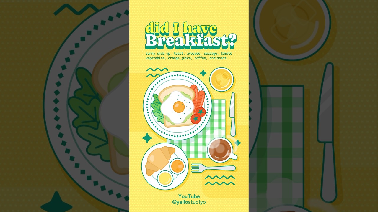 Let&rsquo;s draw some breakfast 🍳 on Adobe Illustrator ☺️ #drawing #illustration #digitalart