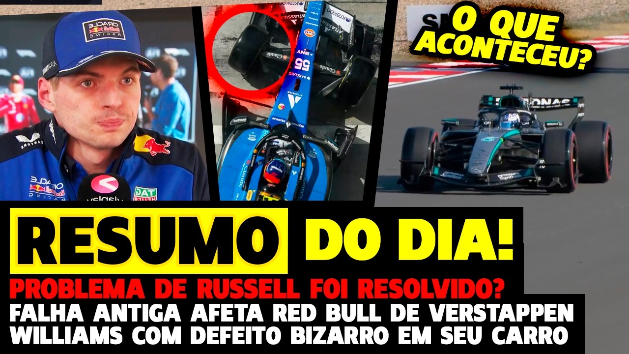 FALHA CRÔNICA NA RED BULL, MERCEDES NÃO ENCONTROU SOLUÇÃO E WILLIAMS COM 3 PNEUS | FÓRMULA 1