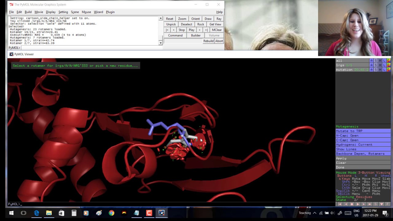 Pymol for Beginners - video 6: mutagenesis