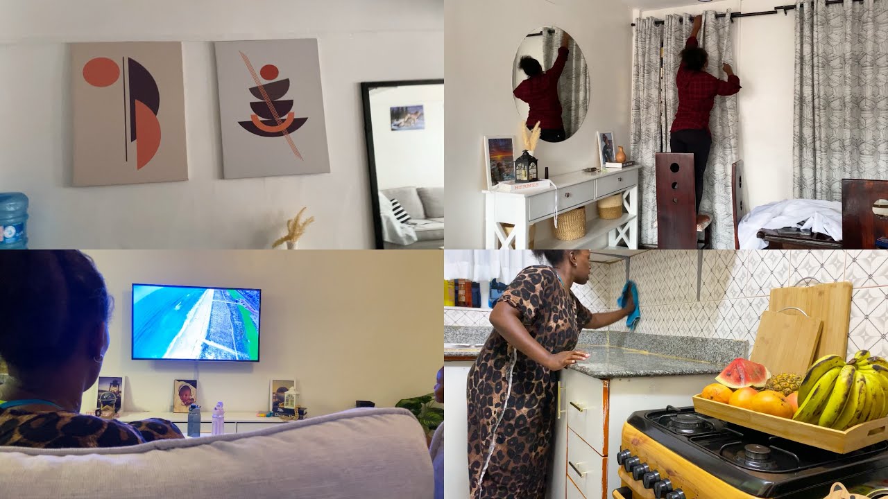 NEW WALL ART/ EVENING ROUTINE/ CLEANING/ COOKING #cleaningmotivation #dayinthelifeofasahm