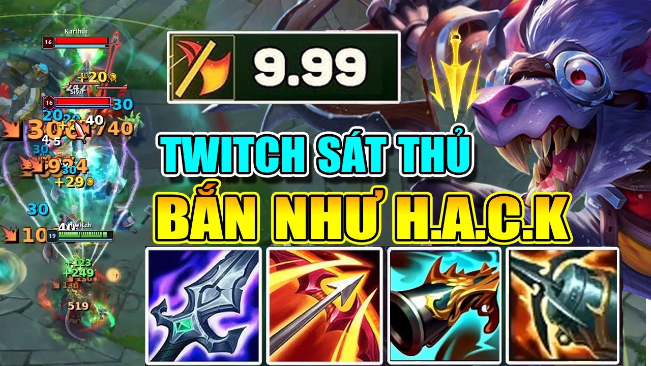 TWITCH BẮN NHƯ 1 CỖ MÁY KHIẾN ĐỒNG ĐỘI TƯỞNG TOOL? - AD HÓA SÁT THỦ TRONG URF 2024