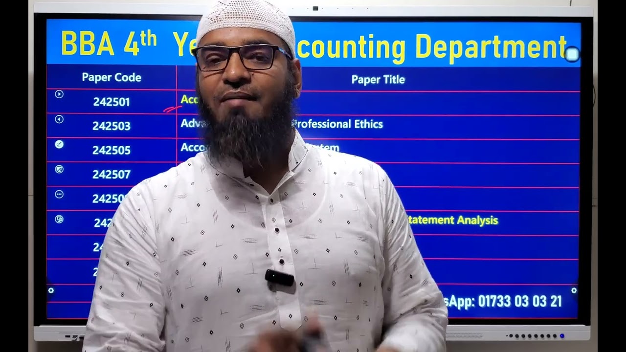 BBA New 4th Year // Subject List // Details Course plan // To enroll online course 01733030321