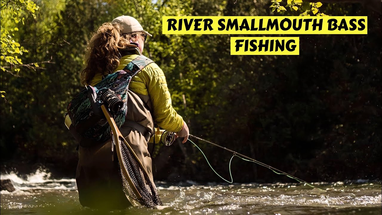 River Smallmouth Bass Fishing Action!