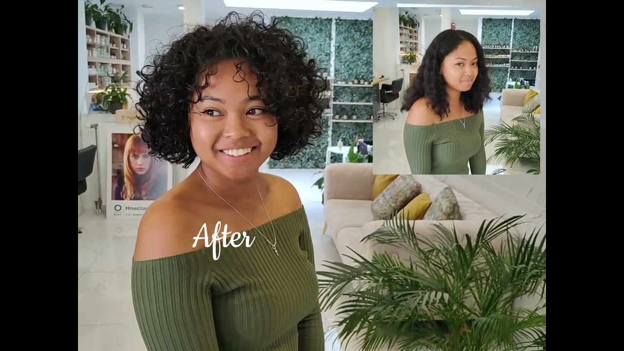 Curly Bob Haircut With Undercut Full Tutorial