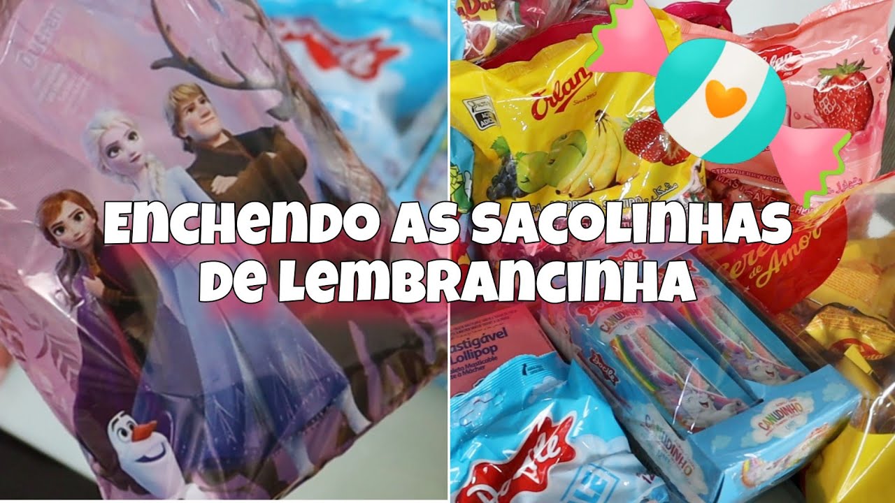 ENCHENDO AS SACOLINHAS DE LEMBRANCINHAS