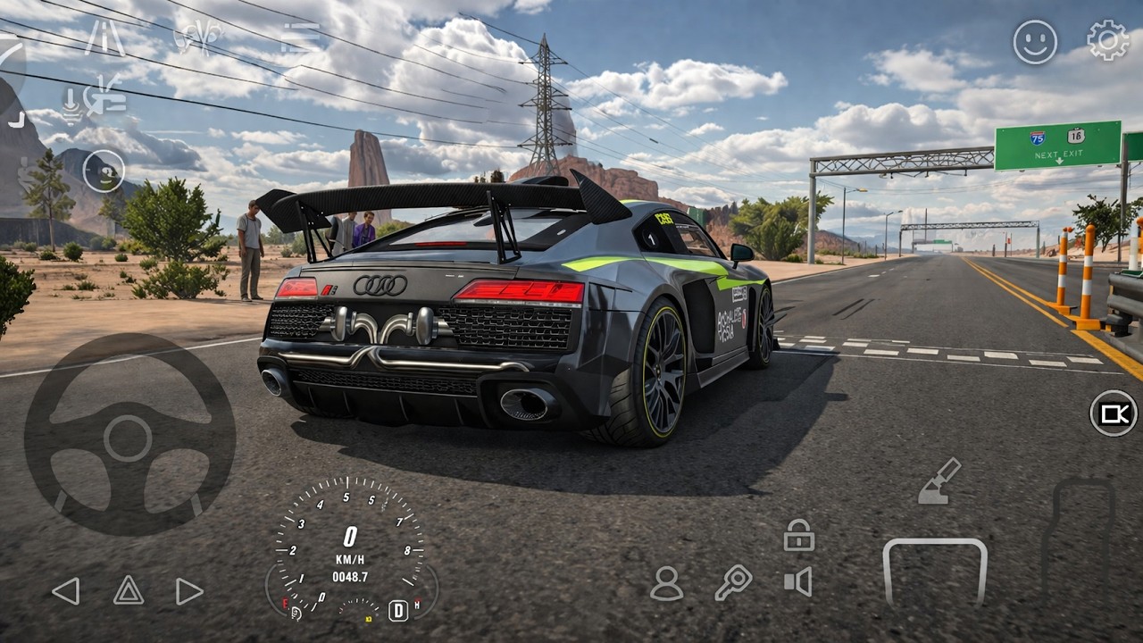 Audi r8 race through the canyons of car parking multiplayer. Modified race spec r8, tuned, cpm1 cpm