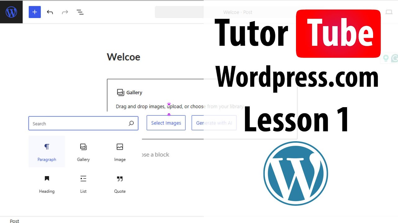 Wordpress.com - Lesson 1 - Sign Up for Wordpress.com