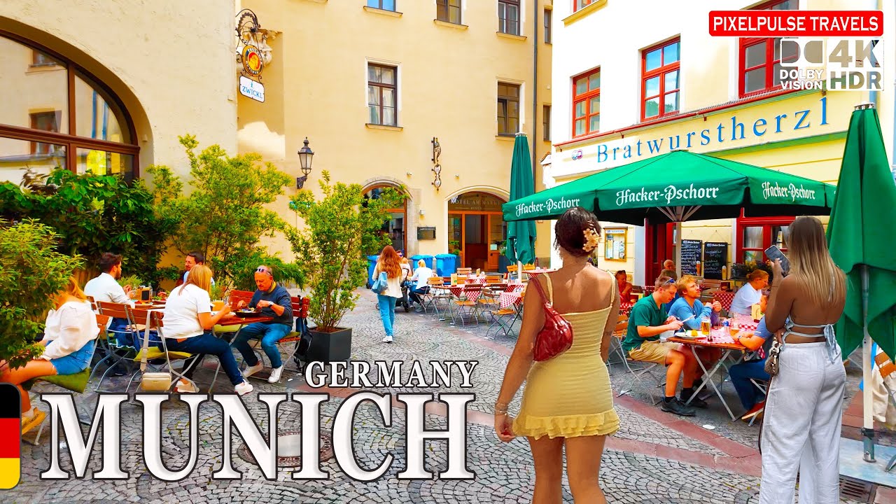 Munich Germany 4K Spring Walking Tour | Colorful Spring Walk Through Munich City