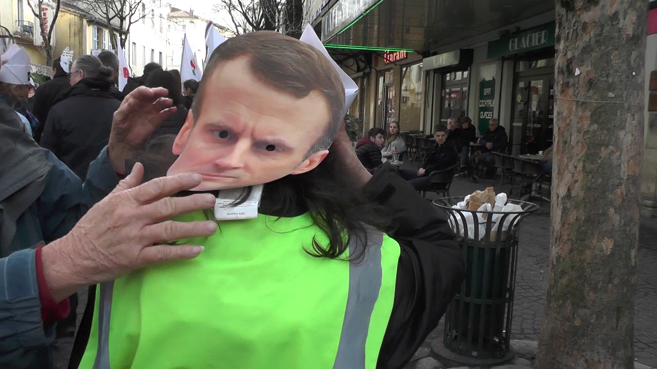 Aubenas manif/masque 24/1/2020