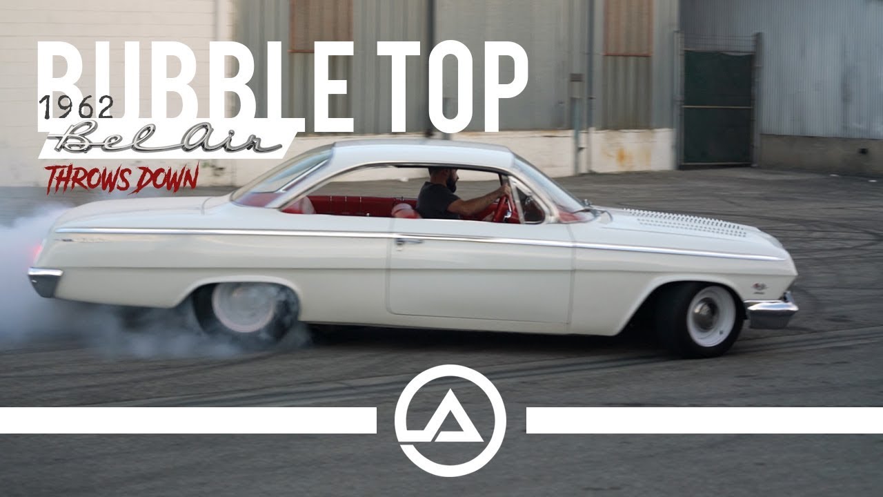 1962 Chevy 409 Bubble Top Bel Air Smoking Tires