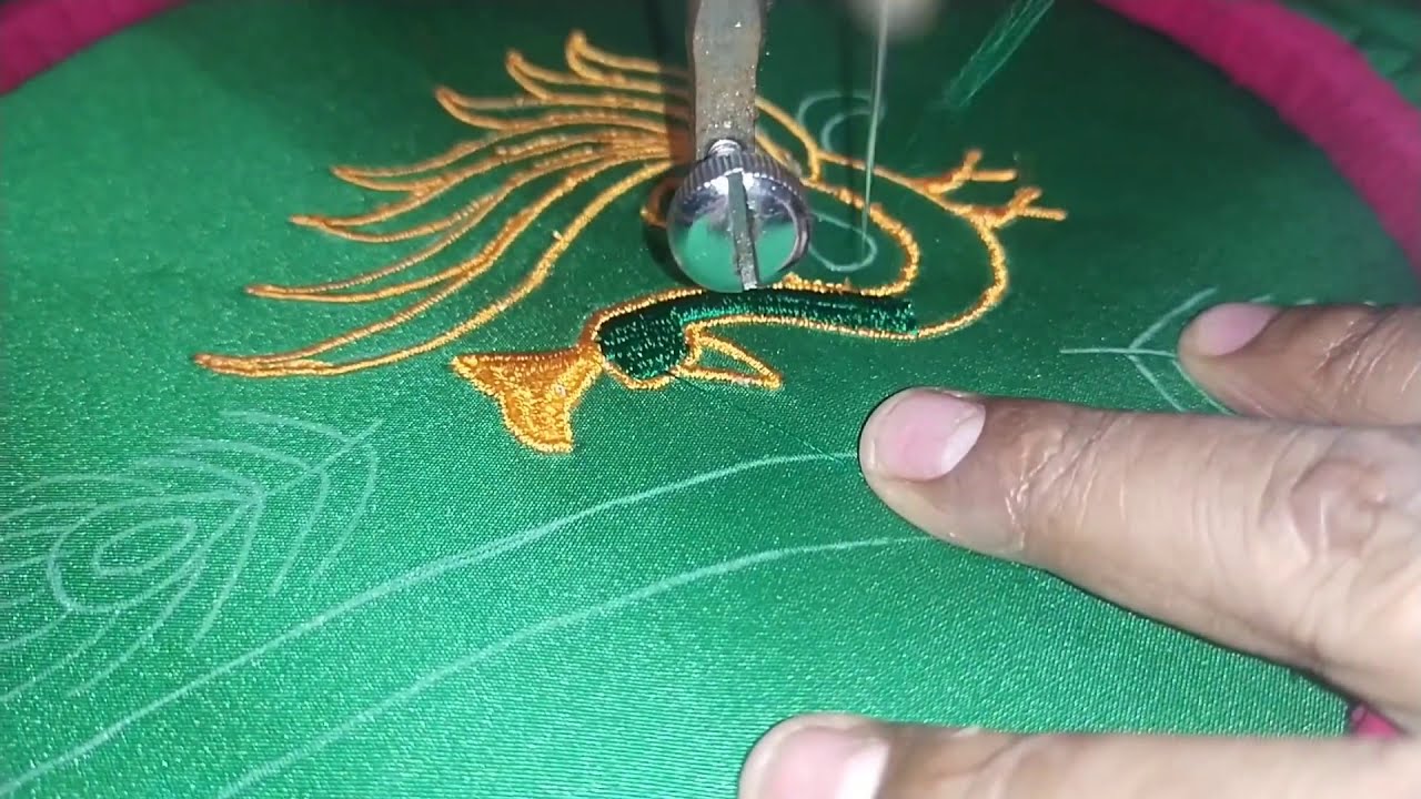 Peacock Machine Embroidery Blouse Design | New Designer
