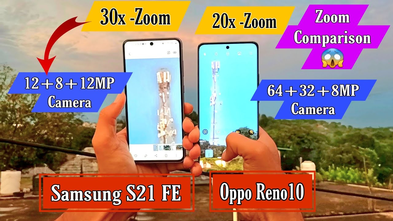 Samsung s21 fe Vs Oppo Reno10 Camera Zoom Test 🔥 Outstanding Results😱