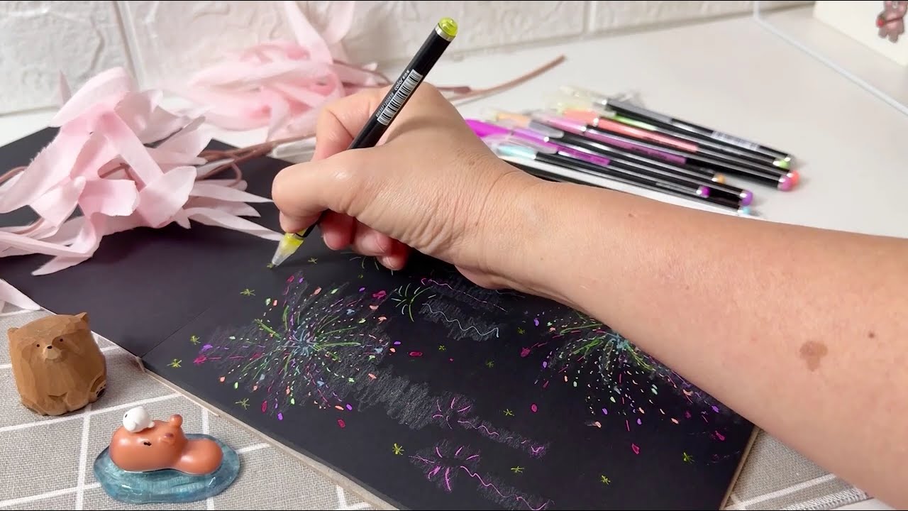 Auntie Doodle - Firework Doodle Drawing 