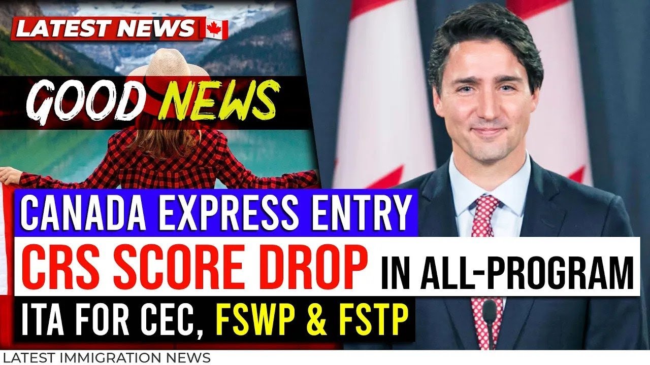 Good News : Canada Express Entry CRS Score Drop in All-Program Draw | CEC, FSWP & FSTP | Immigration