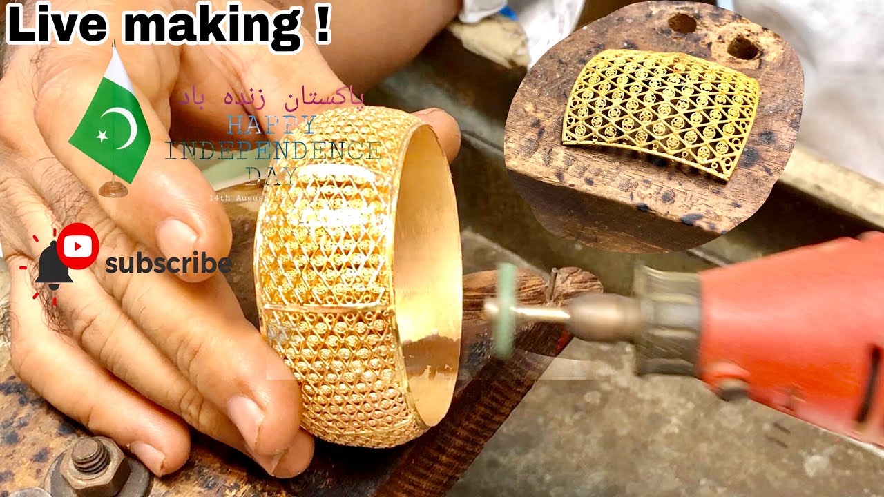 Live Making 32mm Bangle Single piece Extra Width !