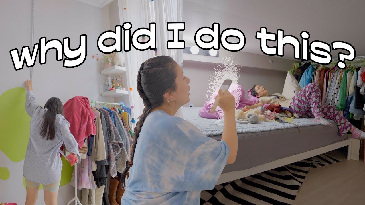 organize with me, swatching wallpaper paint, & regretting buying a bed frame | apt makeover ep. 2