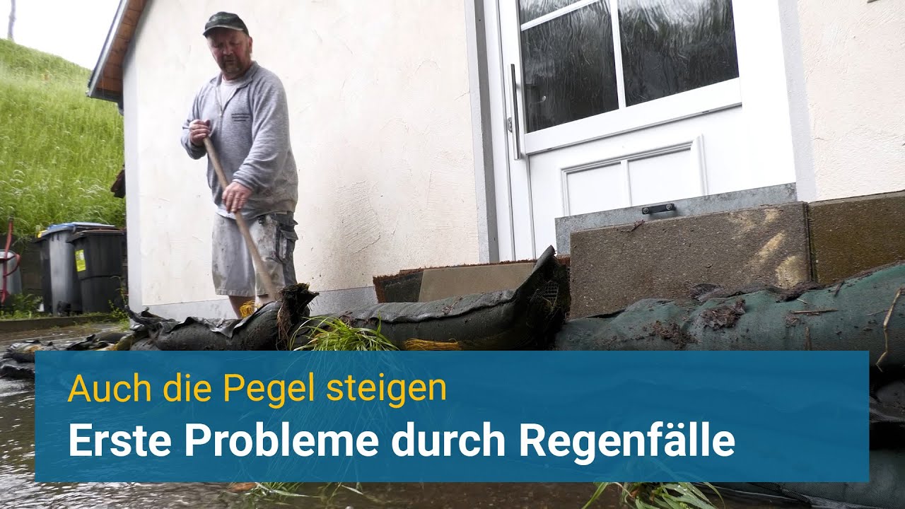 Erste Probleme💦 durch intensive Regenfälle