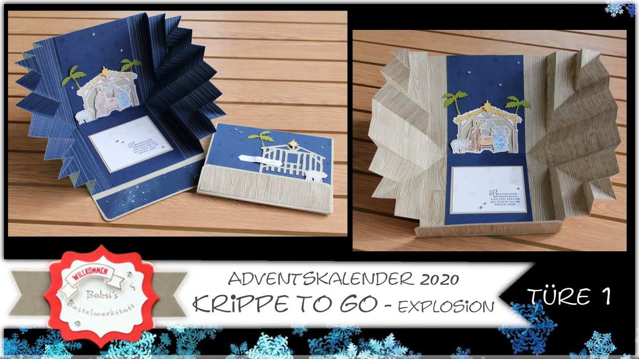 Besondere Kartenform - Krippe to go basteln - Stampin´Up! - Weihnachten - Explosionskarte Anleitung