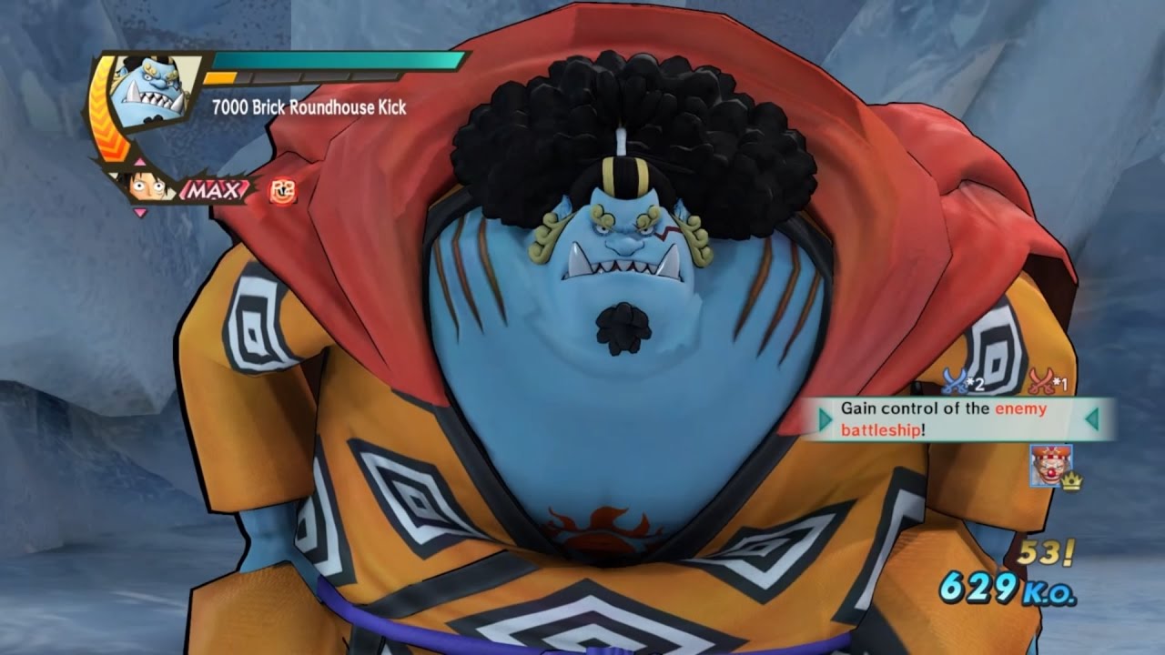 One Piece Pirate Warriors 3 Jinbei Marineford costume Level 100 Gameplay