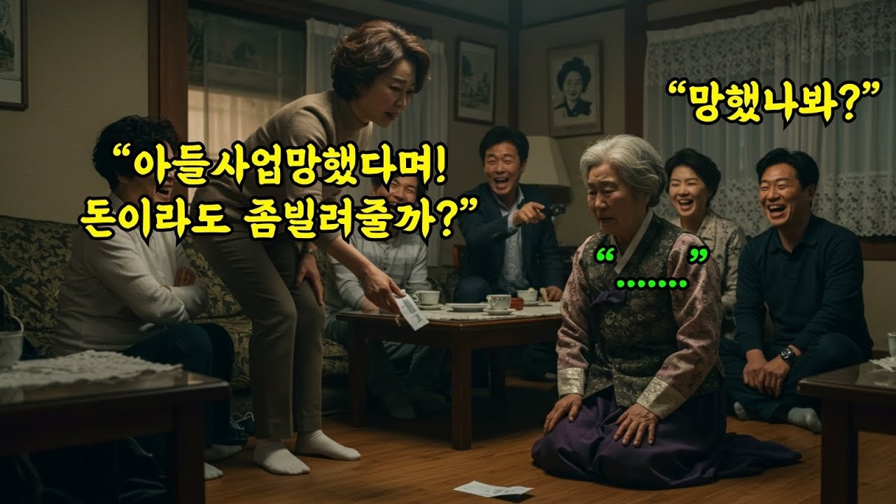 아들 사업 망했다며  돈 빌려줄까   친척 모임에서 무시당한 한 가족, 하지만 명절 다음 날 신문 1면을 보고 모두 충격받았는데