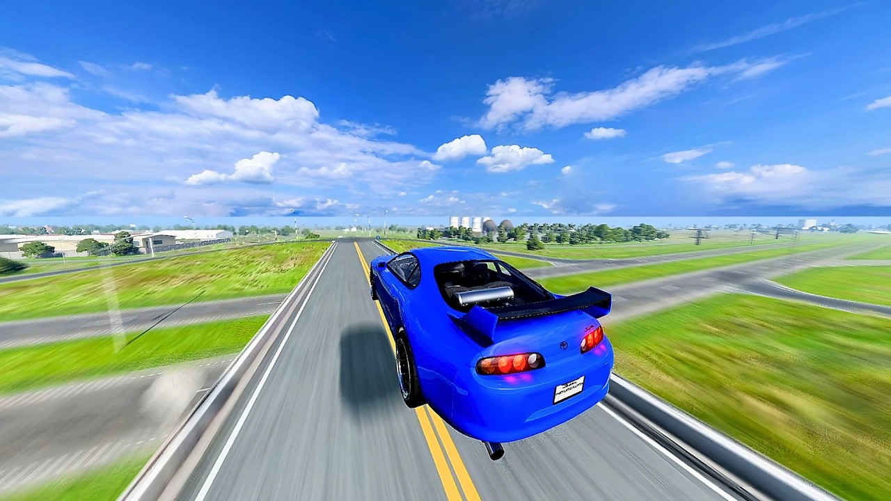 805 MPH Instant Acceleration: Which BeamNG Car Can Stop?! 🔥🤯 - BeamNG Drive #34