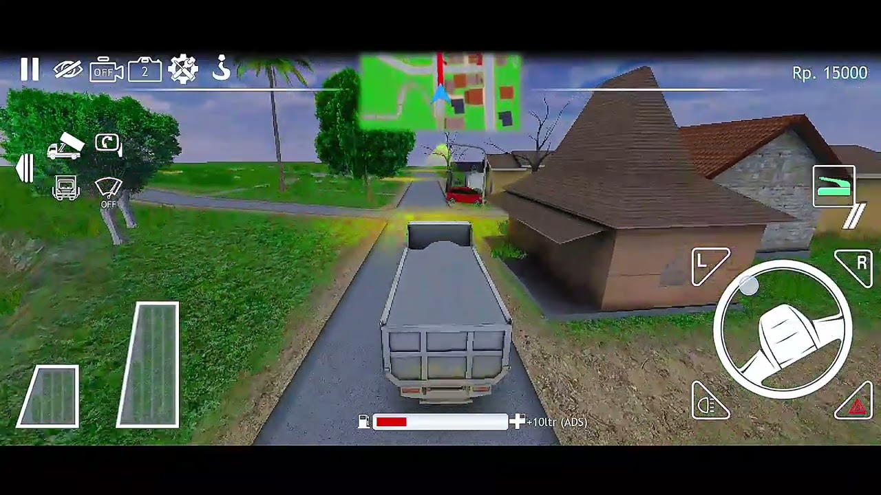 ES truk simulator | hampir gagal nanjak😱😱 |muatan pasir 