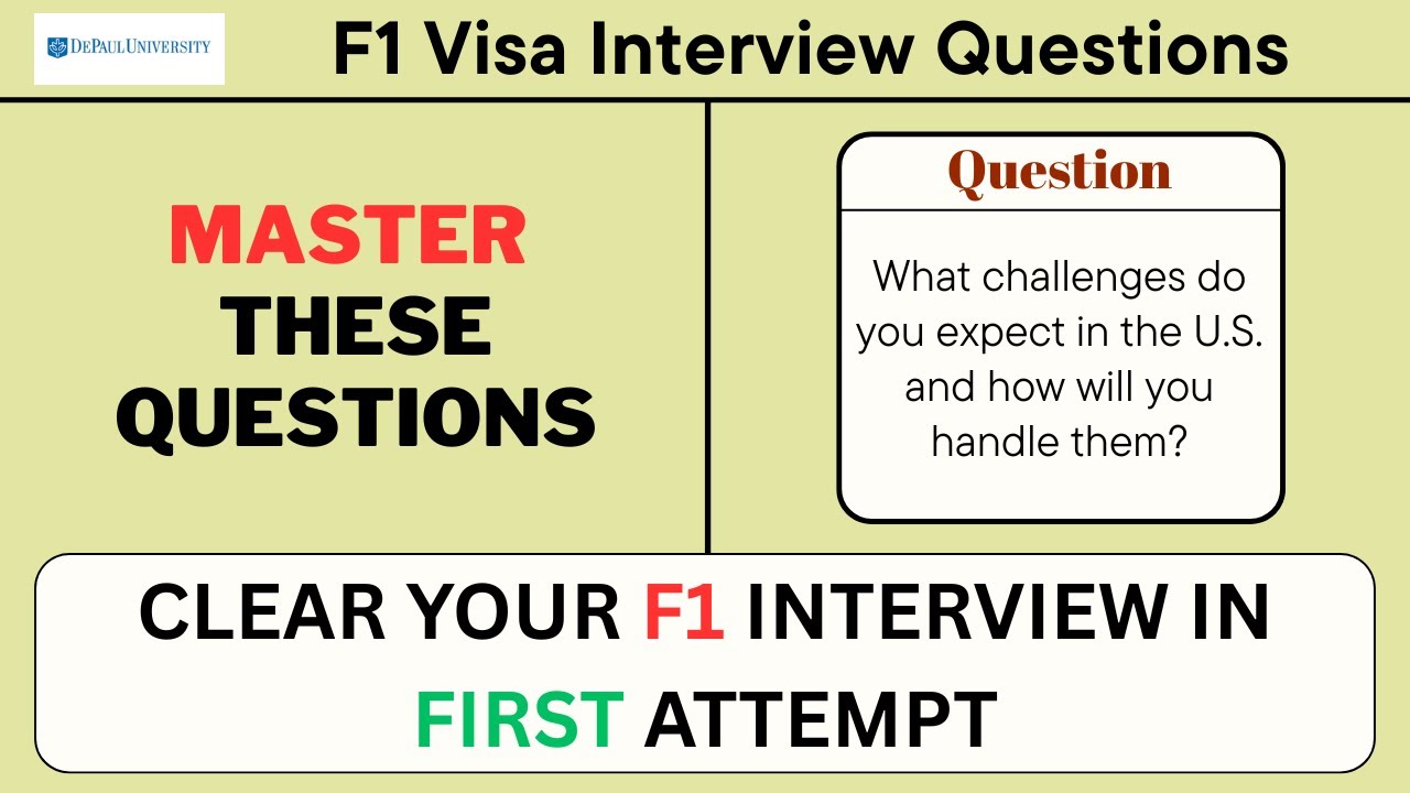 DePaul University | Visa Interview Questions 2025 | USA Student Visa