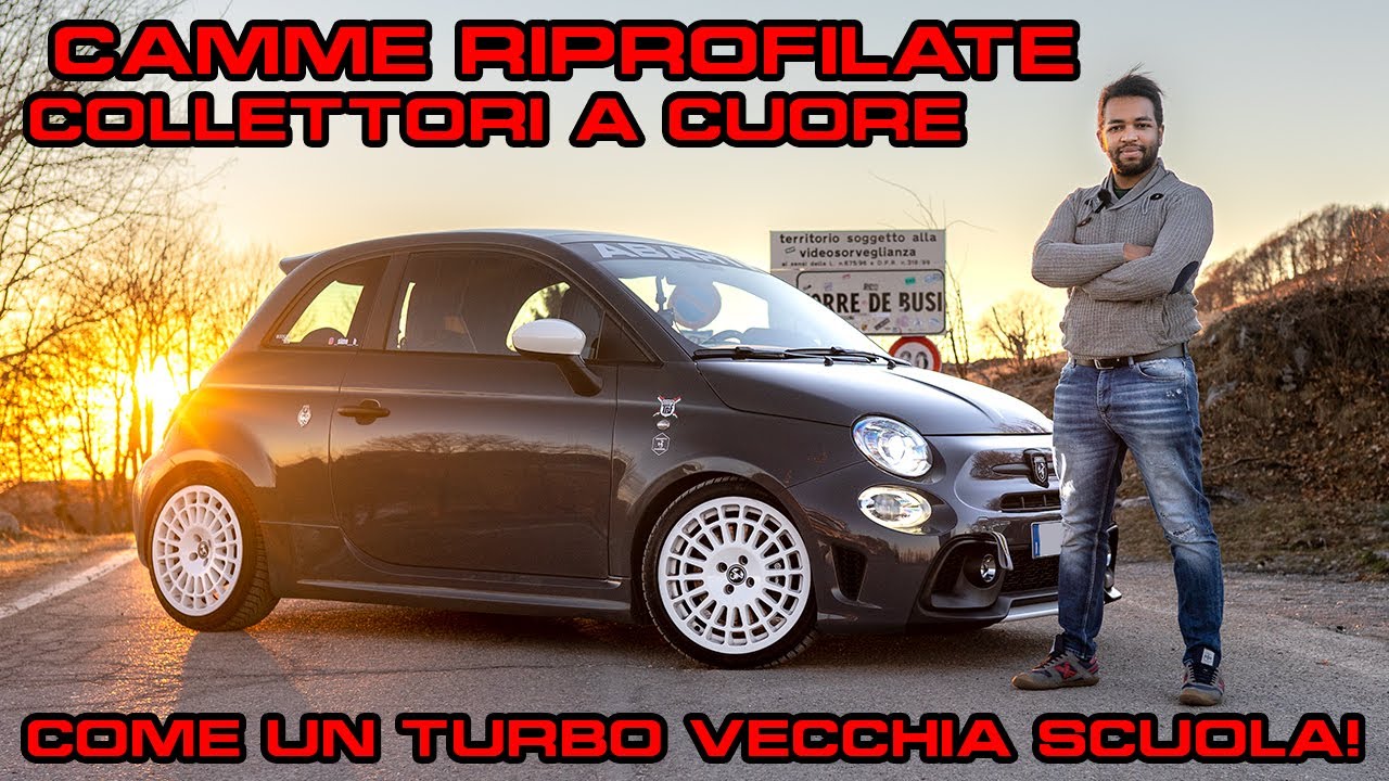 COME UN TURBO VECCHIA SCUOLA!  - ABARTH 595 TD04 con COLLETTORI a cuore e CAMME riprofilate!