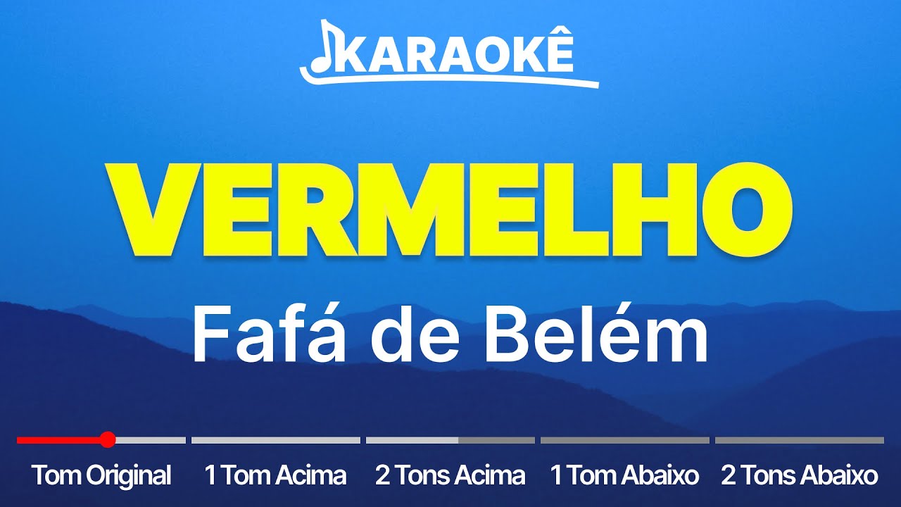 Fafá de Belém - Vermelho | Tom Original, Alto e Baixo (Karaokê | No Seu Tom)