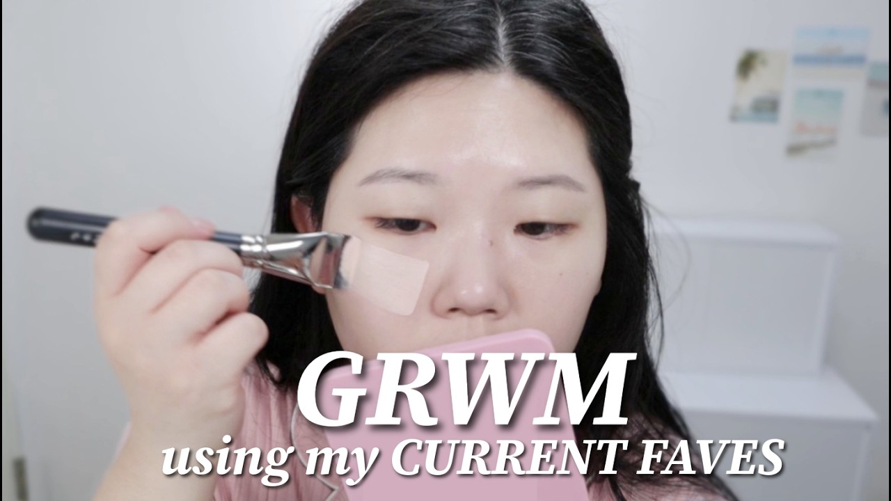 Silent GRWM 🎧 : makeup for a date⊹⁺ korean skincare routine, what i really use, monolid eyes makeup