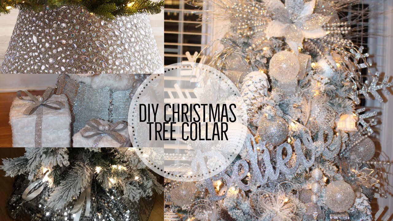 GLAM CHRISTMAS DIY | CHRISTMAS TREE COLLAR IDEAS 2018