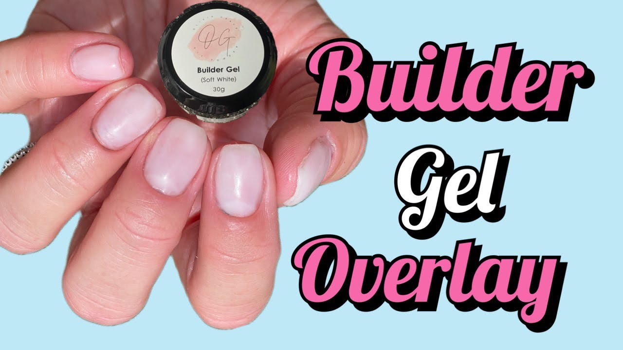 BUILDER GEL OVERLAY on Short Natural Nails | Beginner Friendly