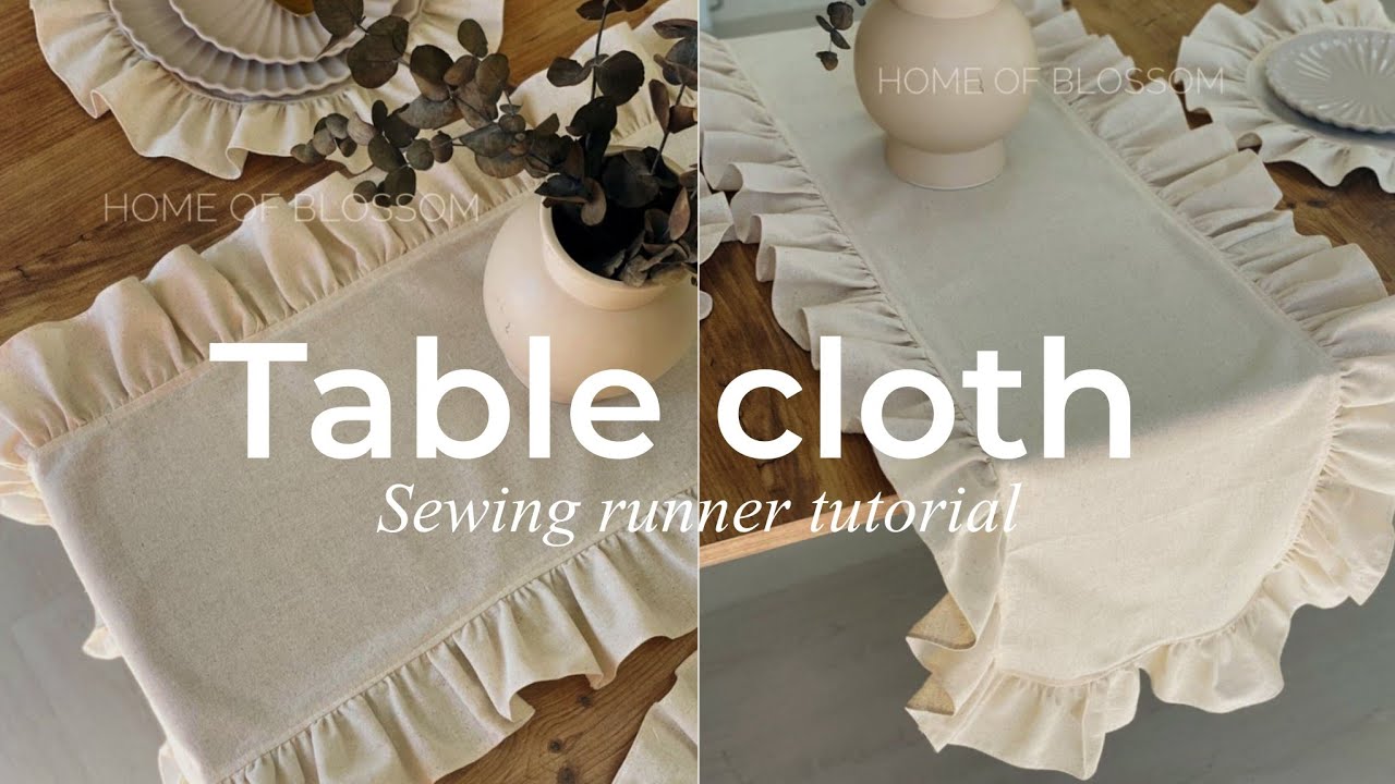 [ Sewing Tablecloth ] Sew a Runner in two minutes &bull; رانر