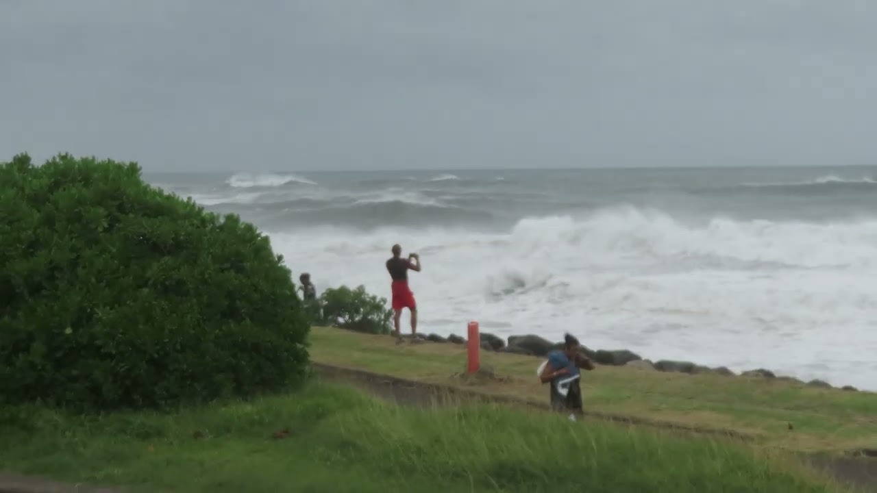 Ile de la Réunion. Cyclone Belal .Forte houle cyclonique sur le Nord de l'Ile (14/01/24)