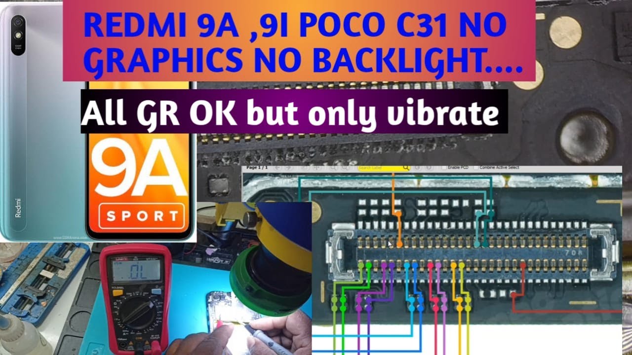redmi 9a poco c31 no light no graphics only vibrate tamil explanation